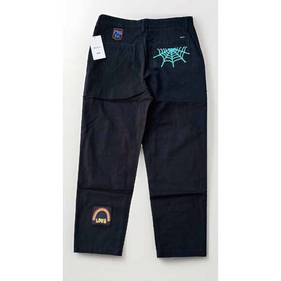 RVCA Women Mark Oblow Embroidered Pant Size 29 TUB AVJNP00201 - Picture 3 of 12